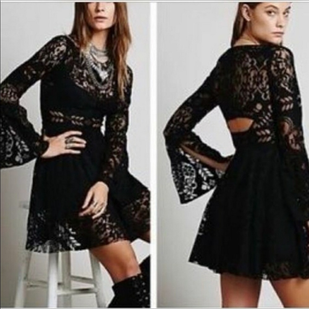Black lace dress